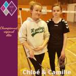 Chloé et Camille au championnat régional de Badminton