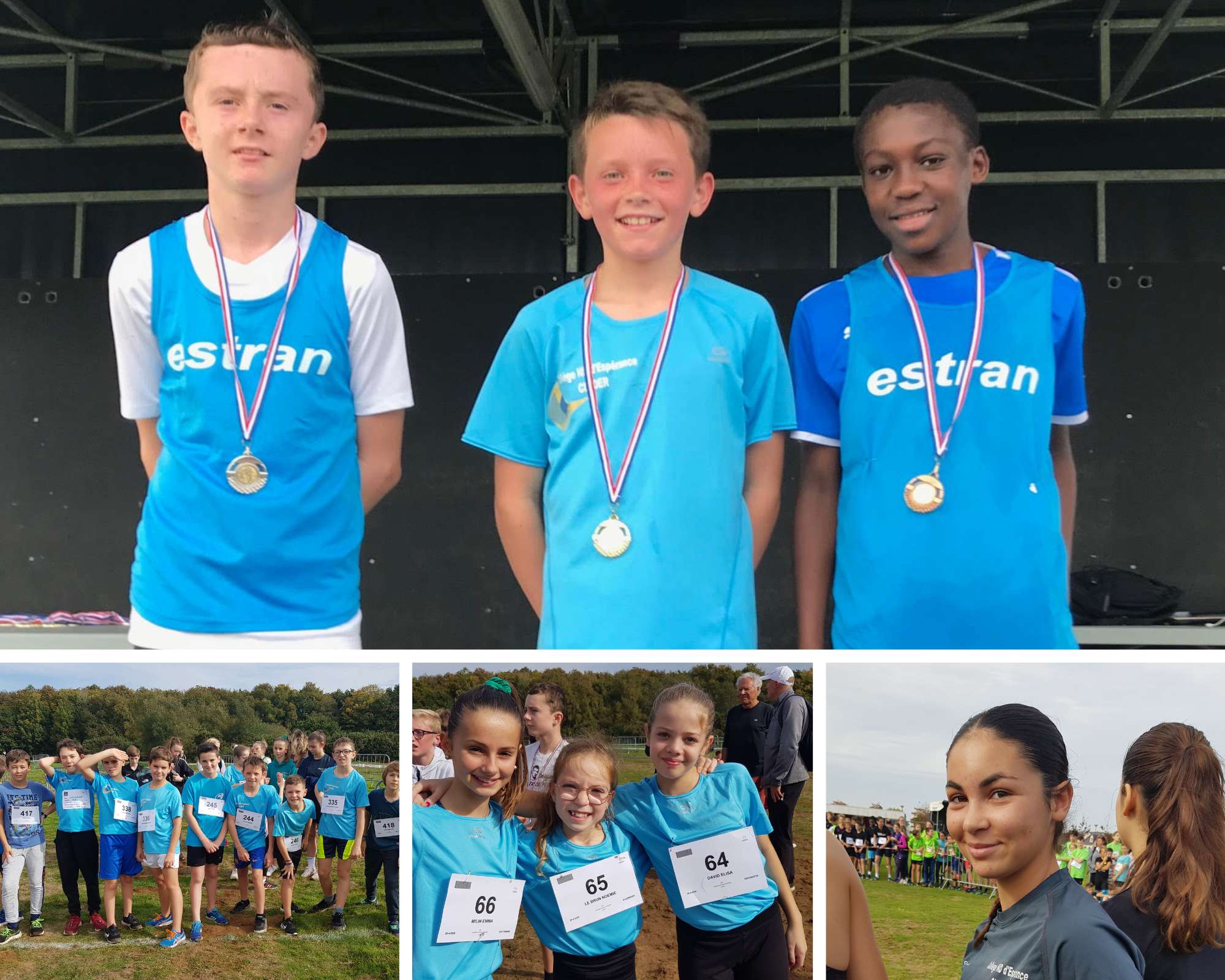 Quelques participants au cross du district à Lesneven